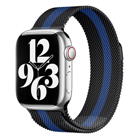 Apple Watch 42mm Uyumlu Kordon Hasır Metal Mıknatıslı Örgü Zore KRD-01 Kayış NO28