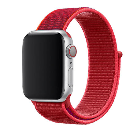 Apple Watch 40mm Uyumlu Kordon Hasır Örgü Cırt Cırtlı Terletmeyen Zore KRD-03 Kumaş Kayış NO28
