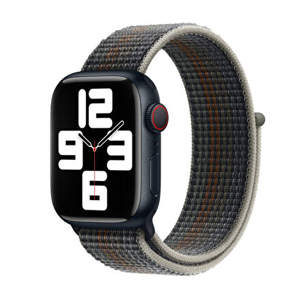 Apple Watch 40mm Uyumlu Kordon Hasır Örgü Cırt Cırtlı Terletmeyen Zore KRD-03 Kumaş Kayış Midnight