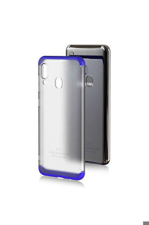 Samsung Galaxy A30 Uyumlu Kılıf Zore Nili Kapak Mavi