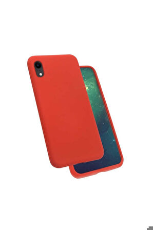 Apple iPhone XR Uyumlu Kılıf Zore Silk Silikon Kırmızı