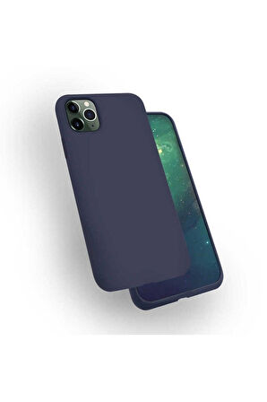 Apple iPhone 11 Pro Uyumlu Kılıf Zore Silk Silikon Lacivert