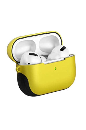 Apple Airpods Pro Uyumlu Kılıf Zore Shockproof Silikon Sarı