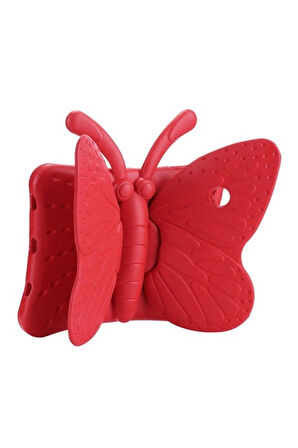Apple iPad Mini 2-3 Uyumlu Zore Butterfly Standlı Tablet Kılıf Kırmızı