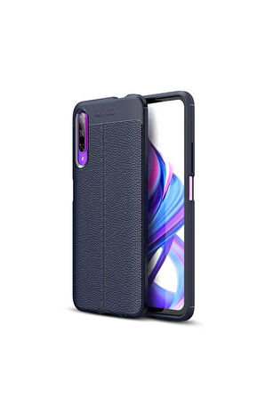 Huawei P Smart Pro 2019 Uyumlu Kılıf Zore Niss Silikon Kapak Lacivert