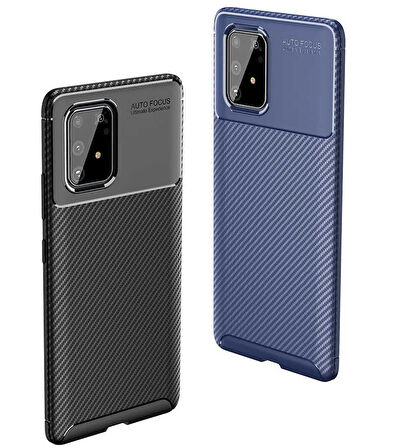 Samsung Galaxy A91 (S10 Lite) Uyumlu Kılıf Zore Negro Silikon Kapak Kahverengi