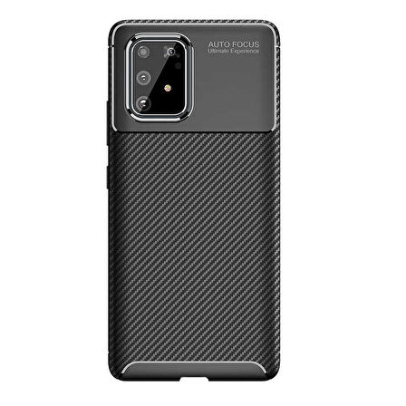 Samsung Galaxy A91 (S10 Lite) Uyumlu Kılıf Zore Negro Silikon Kapak Kahverengi