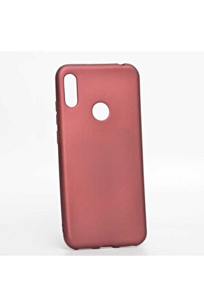 Huawei Y6S 2019 Uyumlu Kılıf Zore Premier Silikon Kapak Mürdüm