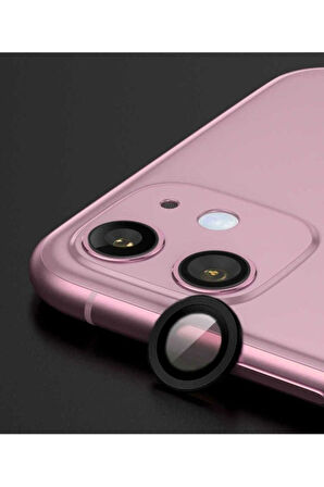 Apple iPhone 11 Uyumlu CL-02 Kamera Lens Koruyucu Siyah