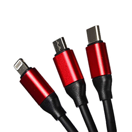 Zore Suffie MTL 3 in 1 Usb Kablo Pembe