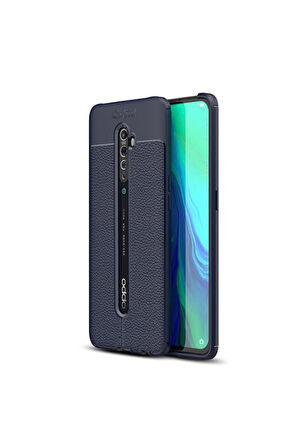 Oppo Reno 2Z Uyumlu Kılıf Zore Niss Silikon Kapak Lacivert