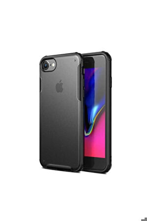 Apple iPhone SE 2020 Uyumlu Kılıf Zore Volks Kapak Siyah