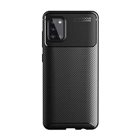 Samsung Galaxy A31 Uyumlu Kılıf Zore Negro Silikon Kapak Kahverengi