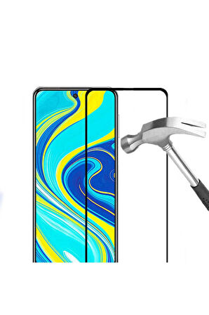 Xiaomi Redmi Note 9S Uyumlu Zore Kenarları Kırılmaya Dayanıklı Cam Ekran Koruyucu