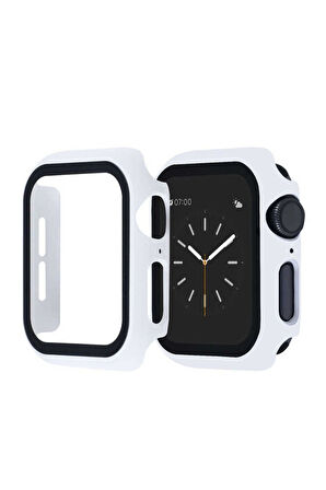 Apple Watch 44mm Uyumlu Zore Watch Gard 01 Ekran Koruyucu Beyaz