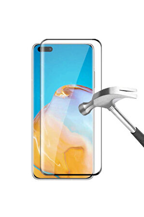 Huawei P40 Uyumlu Zore Kenarları Kırılmaya Dayanıklı Cam Ekran Koruyucu