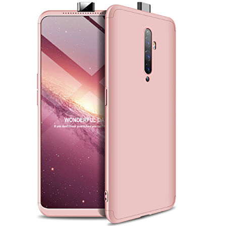 Oppo Reno 2Z Uyumlu Kılıf Zore Ays Kapak Siyah-Mavi