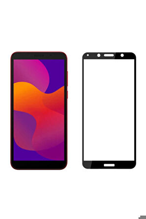 Huawei Y5P Uyumlu Zore Kenarları Kırılmaya Dayanıklı Cam Ekran Koruyucu