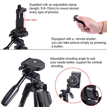 Zore Yunteng VCT 5208 Tam Orjinal Telefon Tripod