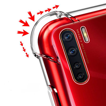 Oppo Reno 3 Uyumlu Kılıf Zore Nitro Anti Shock Silikon