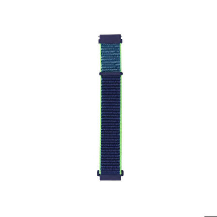 Samsung Gear S2 (20mm) Uyumlu Kordon Hasır Örgü Cırt Cırtlı Terletmeyen Zore KRD-03 Kumaş Kayış NO58