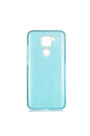 Xiaomi Redmi Note 9 Uyumlu Kılıf Zore Shining Silikon Mavi