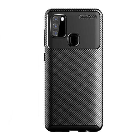 Samsung Galaxy A21S Uyumlu Kılıf Zore Negro Silikon Kapak Kahverengi