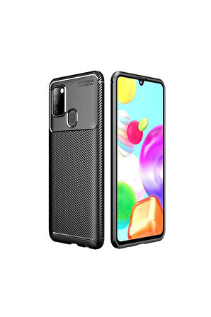 Samsung Galaxy A21S Uyumlu Kılıf Zore Negro Silikon Kapak Siyah