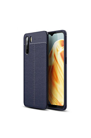 Oppo A91 Uyumlu Kılıf Zore Niss Silikon Kapak Lacivert