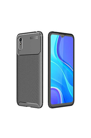 Xiaomi Redmi 9A Uyumlu Kılıf Zore Negro Silikon Kapak Siyah
