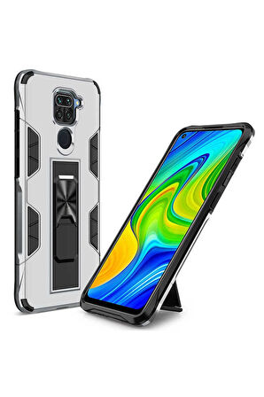 Xiaomi Redmi Note 9 Uyumlu Kılıf Zore Volve Kapak Gri