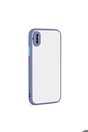 Apple iPhone XS Uyumlu Kılıf Zore Hux Kapak Mor