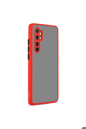Xiaomi Mi Note 10 Lite Uyumlu Kılıf Zore Hux Kapak Kırmızı