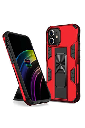 Apple iPhone 12 Mini Uyumlu Kılıf Zore Volve Kapak Kırmızı