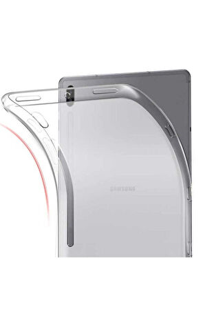 Samsung Galaxy Tab S7 Plus T970 Uyumlu Kılıf Zore Tablet Süper Silikon Kapak Renksiz