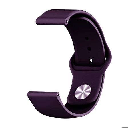 Xiaomi  Amazfit GTR 47mm 22mm Uyumlu Kordon Klasik Yumuşak Geçmeli Spor KRD-11 Kayış Mor