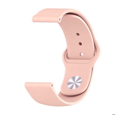 Huawei Honor Magic 2 46mm 22mm Uyumlu Kordon Klasik Yumuşak Geçmeli Spor KRD-11 Kayış Pudra