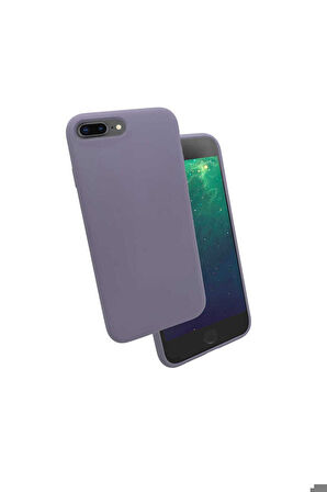 Apple iPhone 8 Plus Uyumlu Kılıf Zore Silk Silikon Lila
