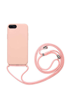 Apple iPhone 7 Uyumlu Kılıf Zore Ropi Kapak Pembe Açık