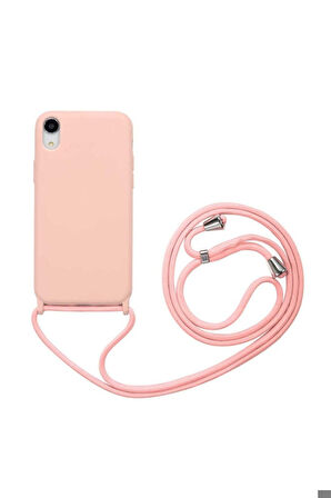 Apple iPhone XR Uyumlu Kılıf Zore Ropi Kapak Pembe Açık
