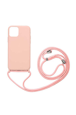 Apple iPhone 12 Mini Uyumlu Kılıf Zore Ropi Kapak Pembe Açık