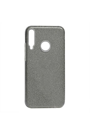 Huawei P40 Lite E Uyumlu Kılıf Zore Shining Silikon Gri