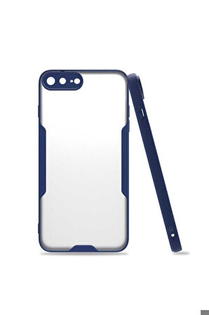 Apple iPhone 8 Plus Uyumlu Kılıf Zore Parfe Kapak Lacivert