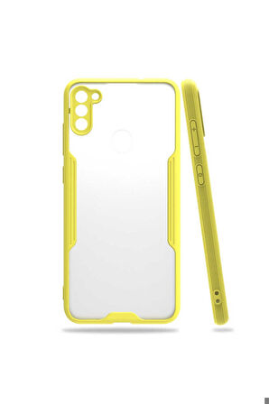 Samsung Galaxy M11 Uyumlu Kılıf Zore Parfe Kapak Sarı
