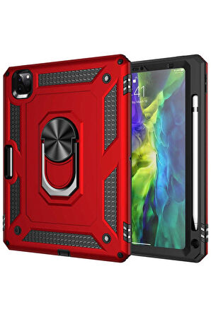 Apple iPad Pro 11 2018 Uyumlu Kılıf Zore Tablet Vega Kapak Kırmızı