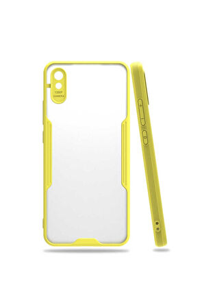 Xiaomi Redmi 9A Uyumlu Kılıf Zore Parfe Kapak Sarı