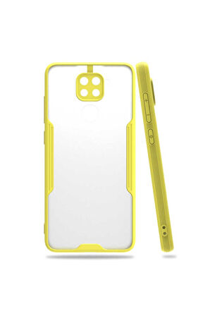 Xiaomi Redmi Note 9 Uyumlu Kılıf Zore Parfe Kapak Sarı