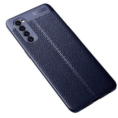 Oppo Reno 4 Pro 4G Uyumlu Kılıf Zore Niss Silikon Kapak Lacivert