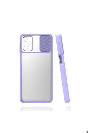 Samsung Galaxy M31S Uyumlu Kılıf Zore Lensi Kapak Lila