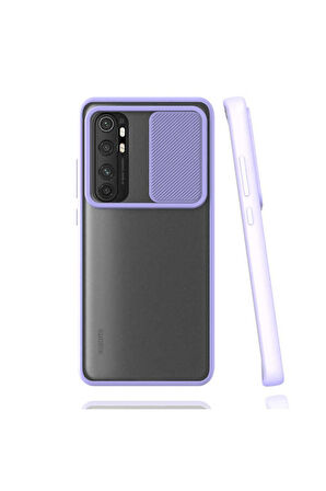 Xiaomi Mi Note 10 Lite Uyumlu Kılıf Zore Lensi Kapak Lila